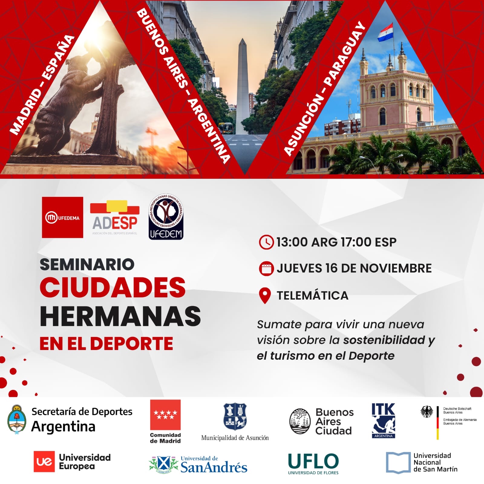 Llega el Seminario Ciudades Hermanas en el Deporte