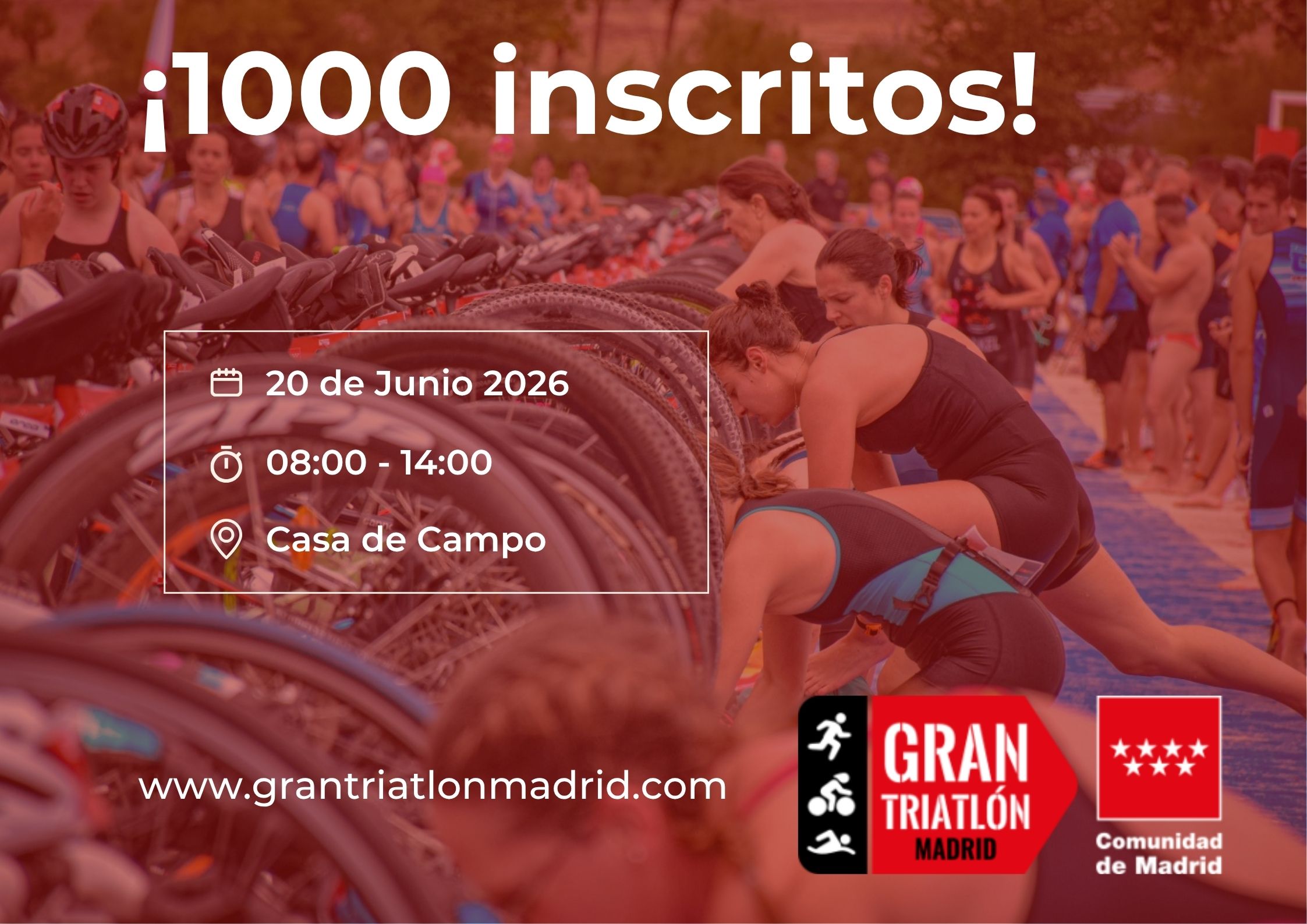 El Gran Triatlón de Madrid supera los 1.000 inscritos en tiempo récord